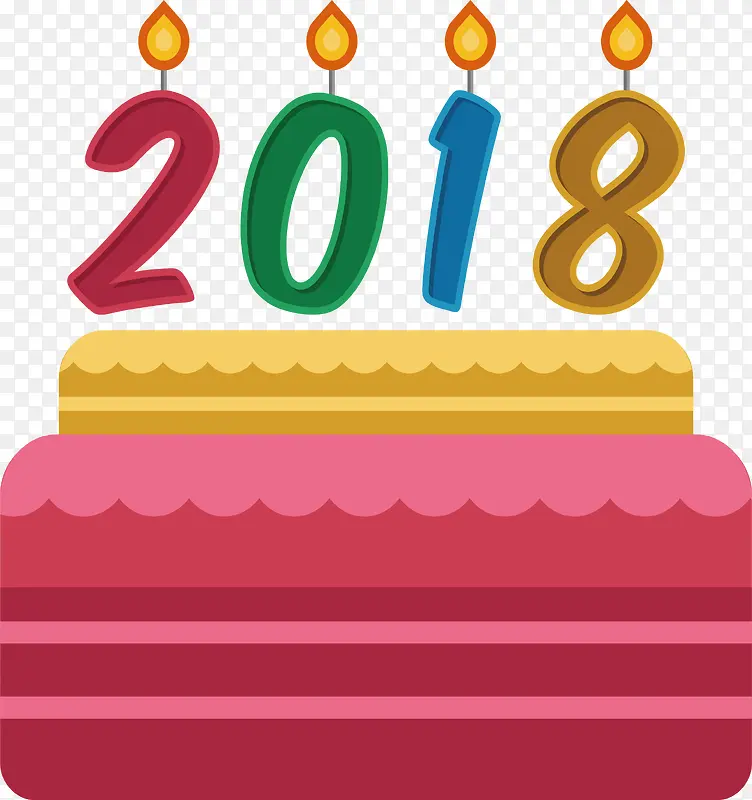 粉红色2018新年蛋糕