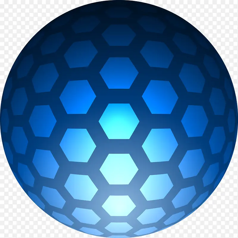 矢量蓝色立体球素材图