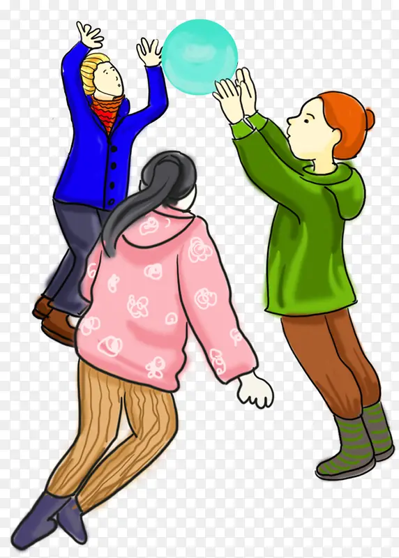 手绘传球插画素材PNG图片素材下载_图片编号8060270-PNG素材网