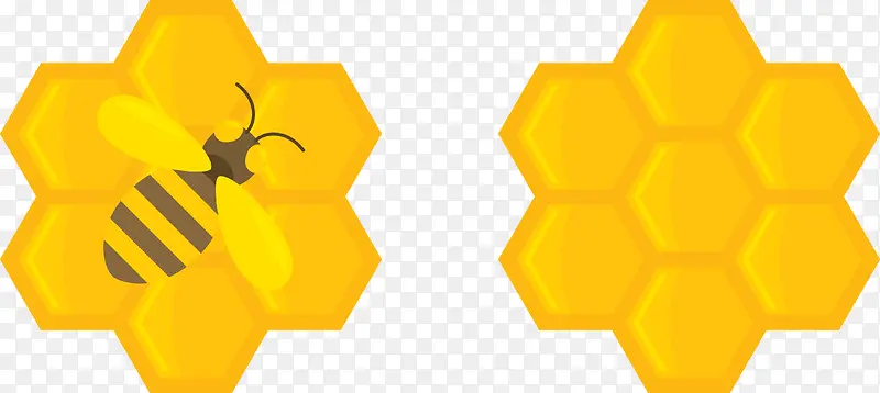 蜂蜜蜂巢元素图标矢量