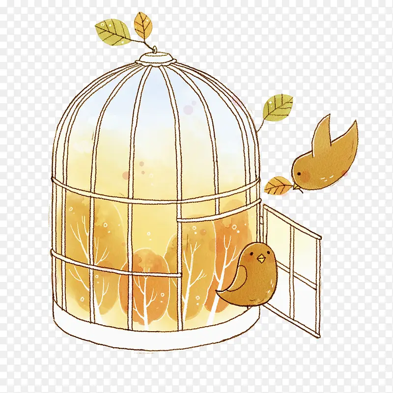 一个鸟笼子