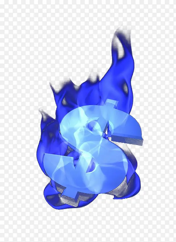 燃烧的蓝色火焰