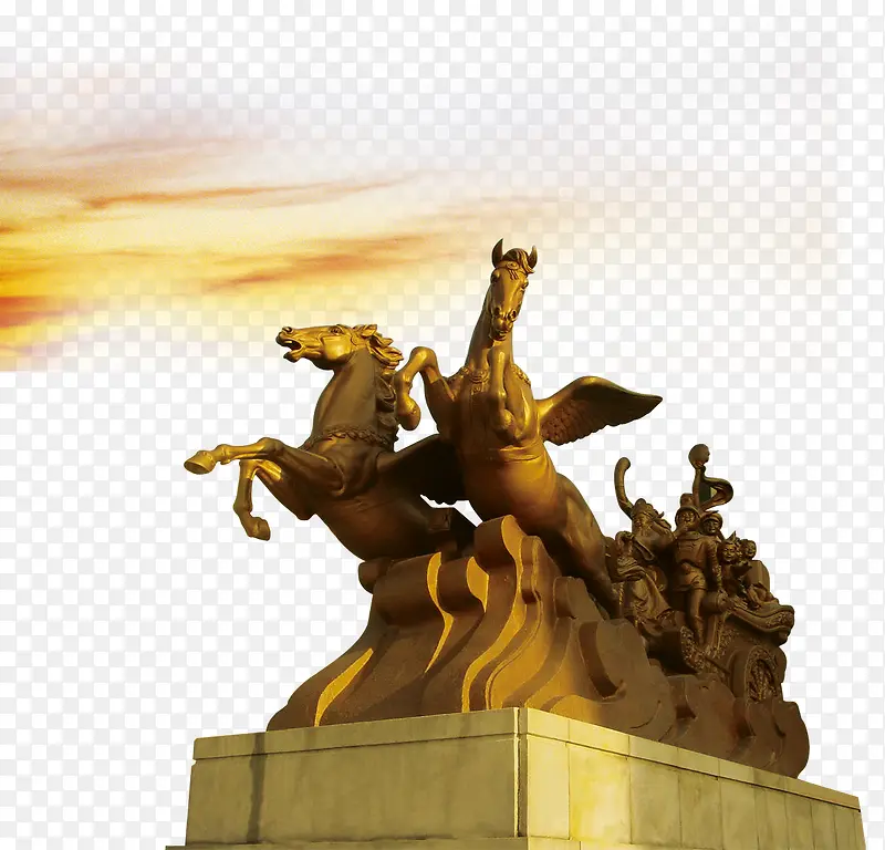 飞奔的马雕塑