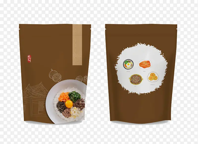 质感棕色食品包装袋