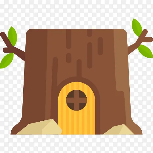 树桩的房子图标