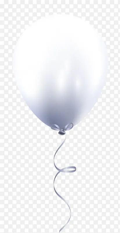 手绘白色气球