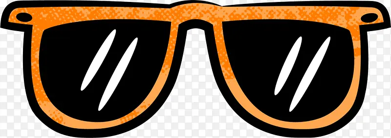 夏季橙色镜架墨镜