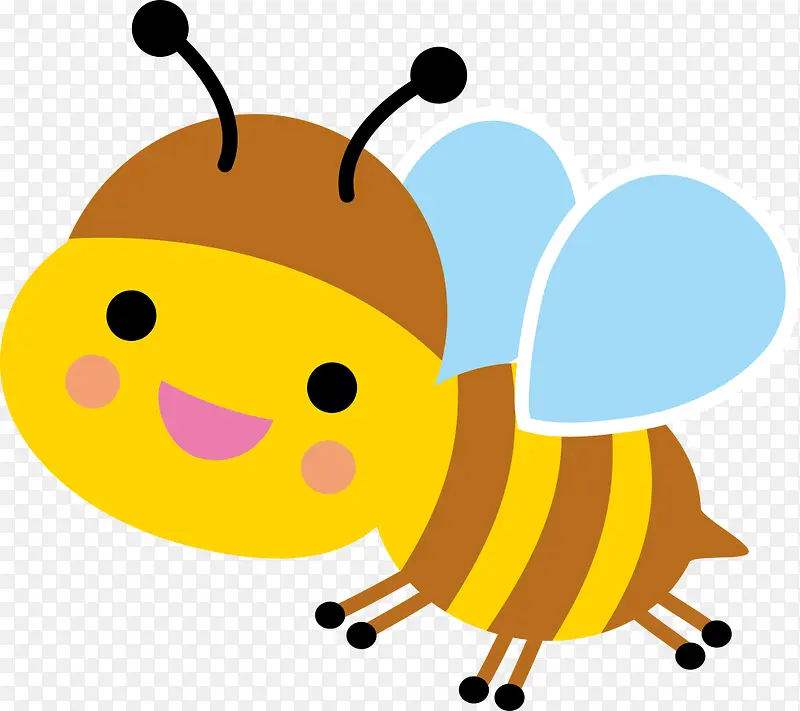 春天可爱黄色小蜜蜂