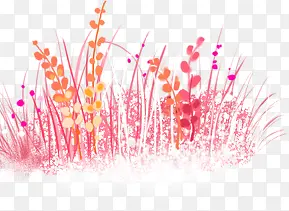 粉色花草