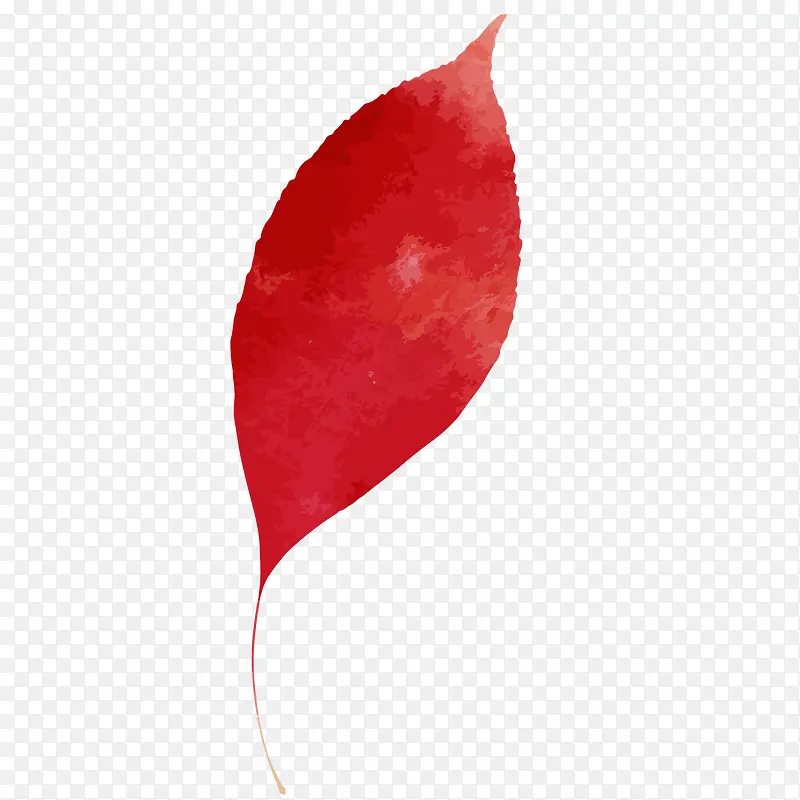 红色树叶矢量插画