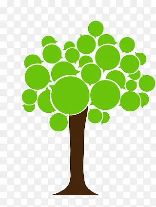 绿色汽泡树