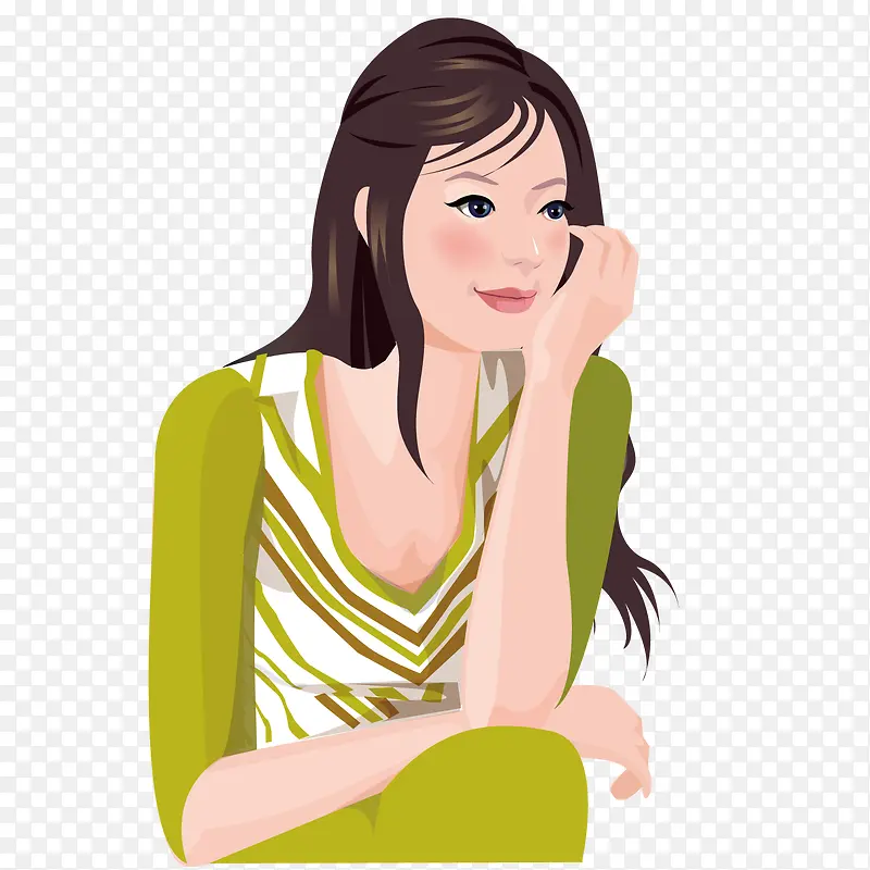思考中的妇女PNG图片素材下载_图片编号8069321-PNG素材网