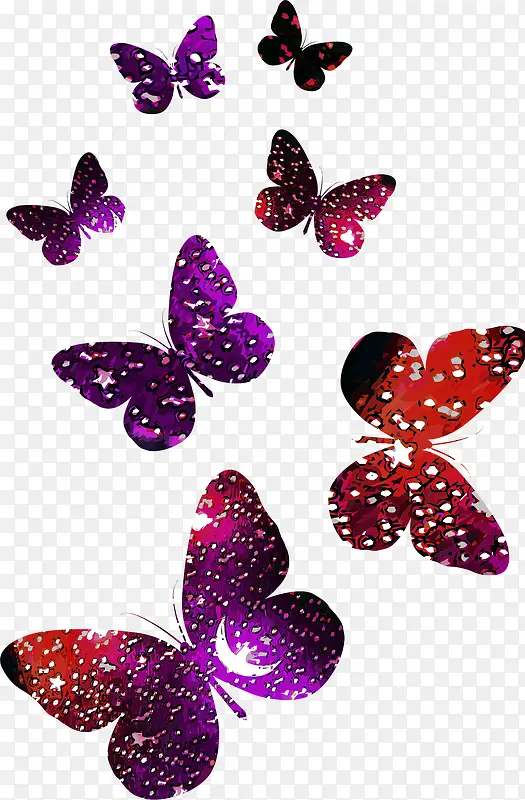 抽象彩色蝴蝶图案