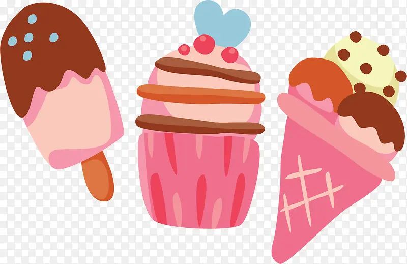 美味粉色冰激凌蛋糕