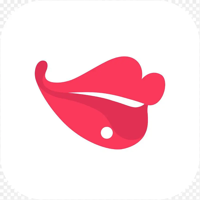 手机小红唇购物应用图标logo
