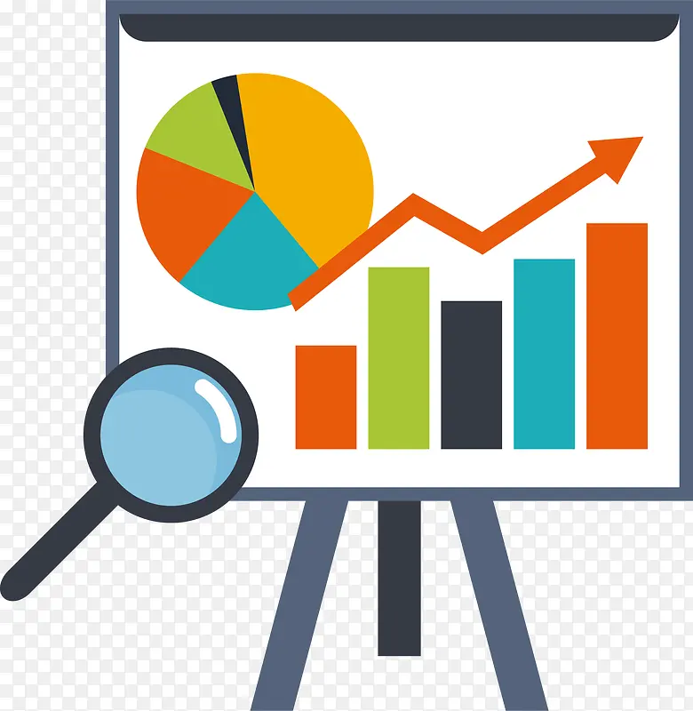 手绘卡通数据分析图案PNG图片素材下载_图片编号8071999-PNG素材网