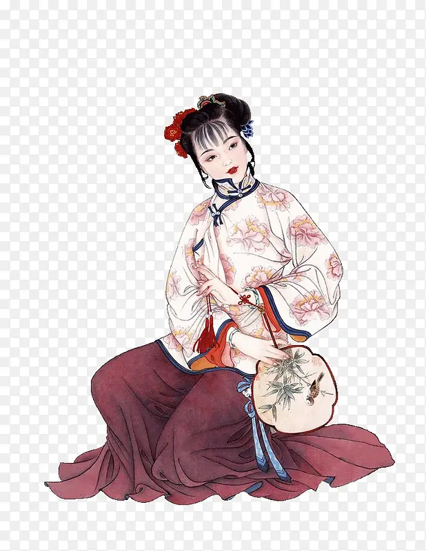 扇子美女