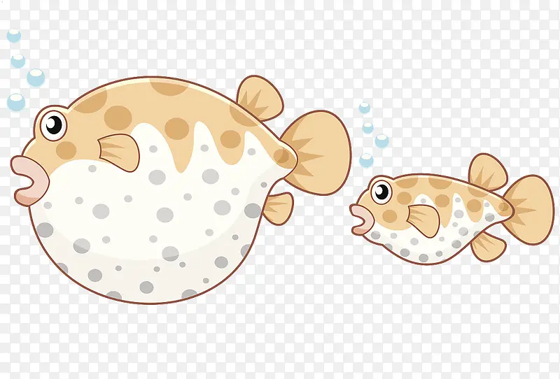 2条吐泡泡的鱼