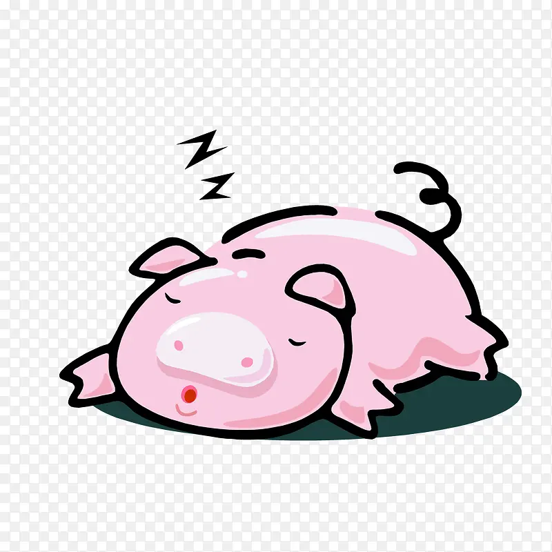 睡觉的猪PNG下载