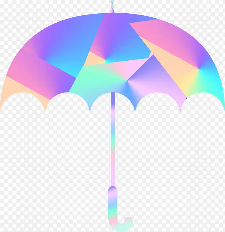 时尚流体渐变雨伞装饰图案