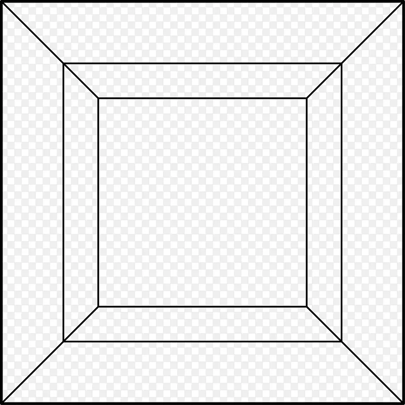 正方形钻石线稿图