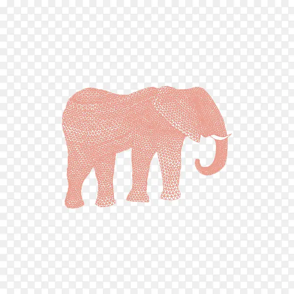 粉色大象影子
