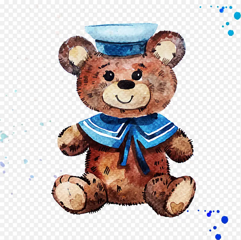 矢量彩绘小熊