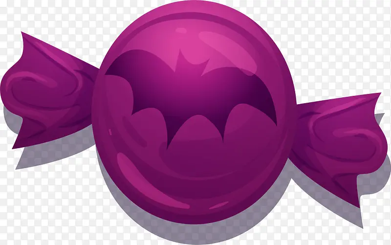 紫色蝙蝠万圣节糖果