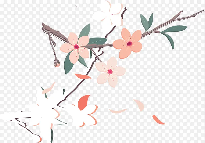 美丽春天飞舞樱花