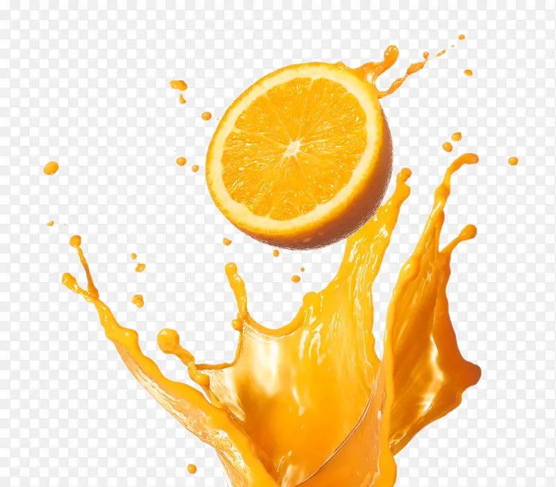 喷溅的橙汁 