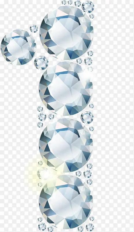 银色钻石数字