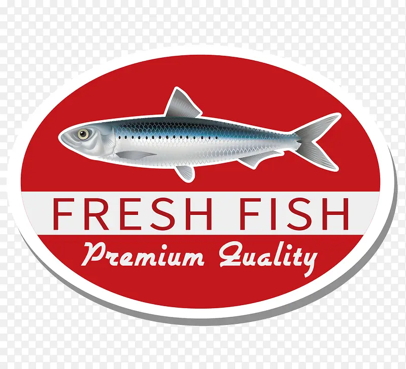 鱼罐头标签矢量