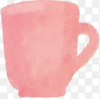 手绘粉色创意水杯造型