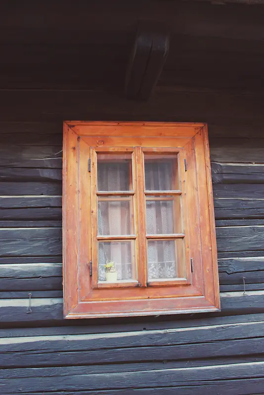 木屋窗户背景