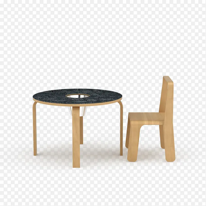 黑色大理石桌椅