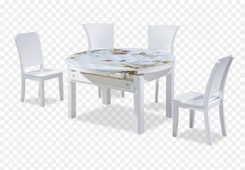 现代大理石白色餐桌