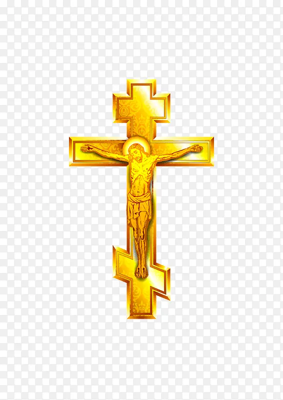 金属十字架装饰矢量图