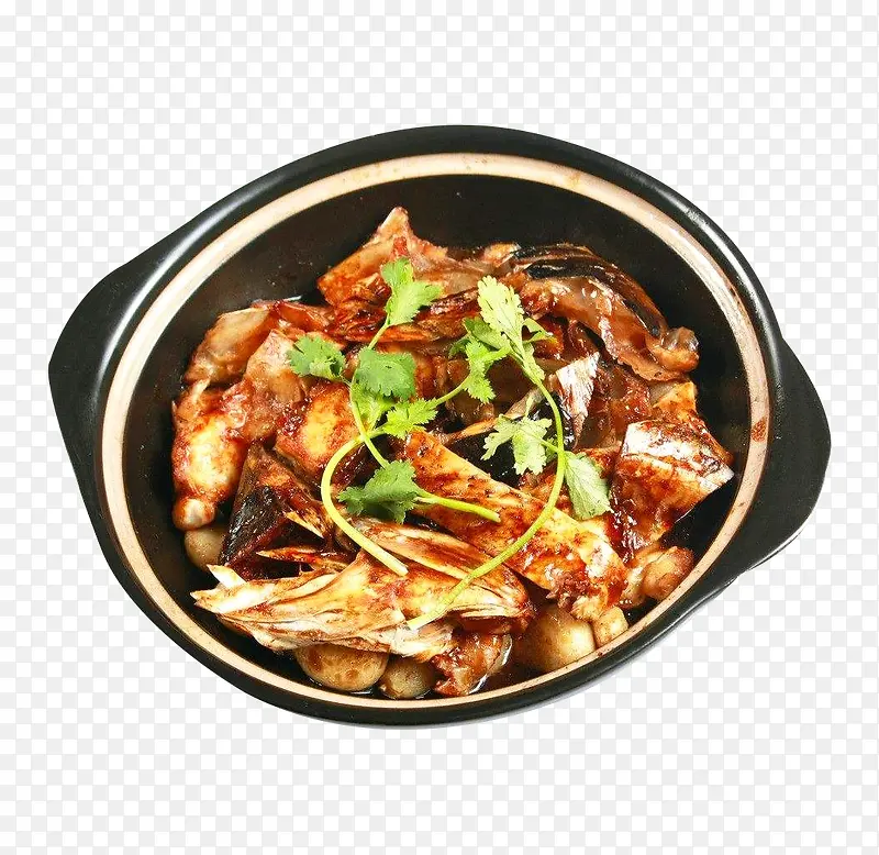 干锅鱼头豆腐美食图片