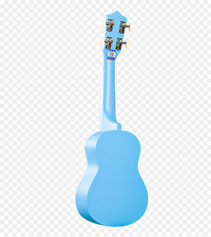 吉他蓝色背面
