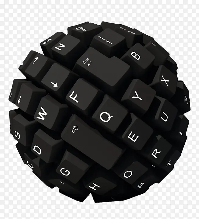 黑色圆形键盘