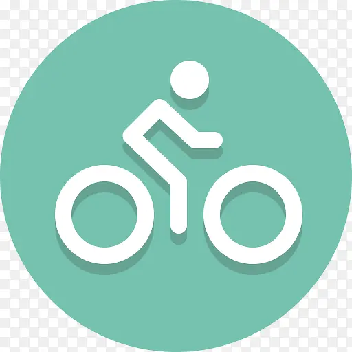 自行车自行车骑自行车的人圆形图