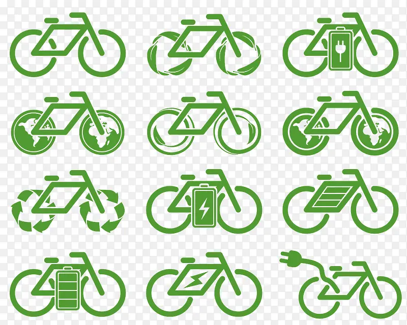 生态自行车图标设计