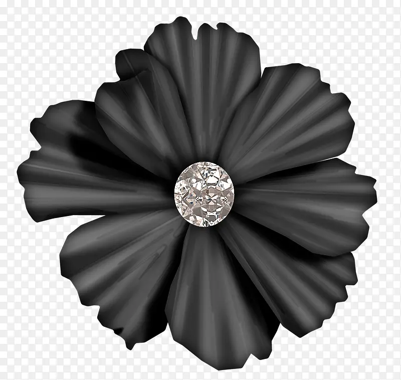 黑色装饰花