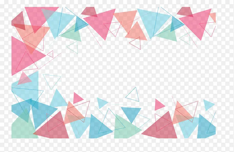 彩色三角形几何花纹