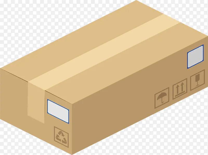 运输纸箱矢量卡纸瓦楞纸包装盒