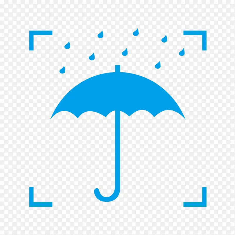 蓝色怕雨标识PNG图片素材下载_图片编号8085538-PNG素材网