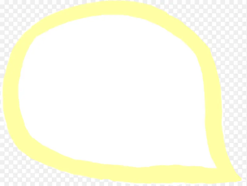 手绘可爱黄色线条对话框