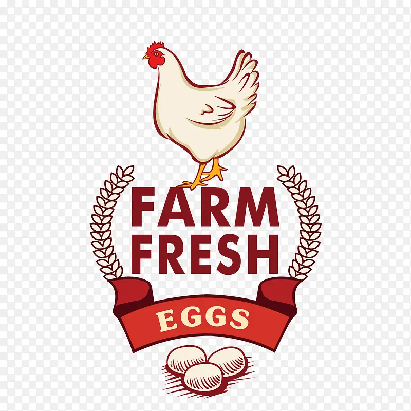 农场新鲜鸡蛋标签