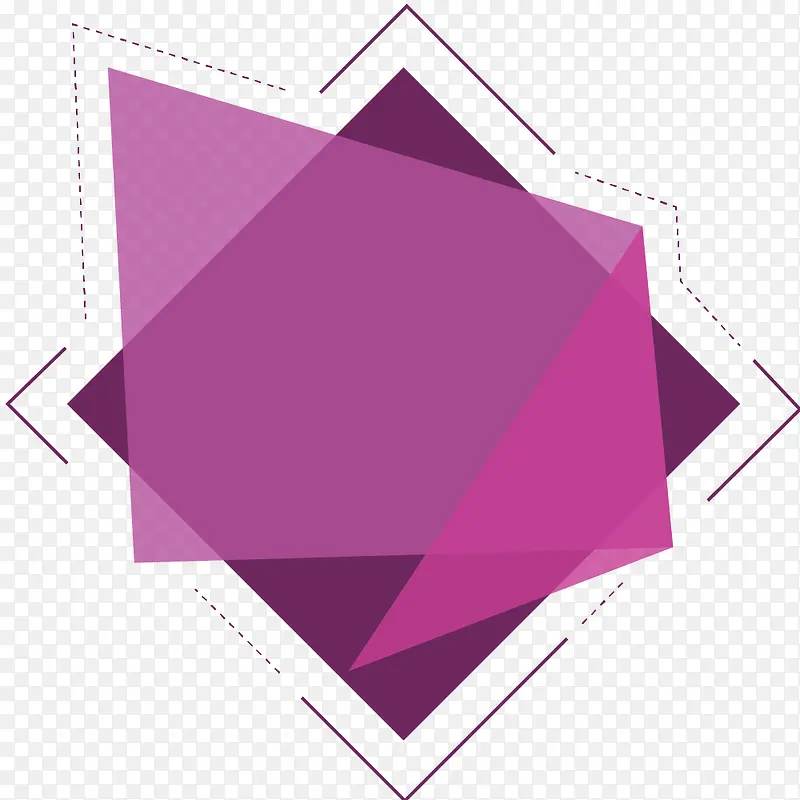 紫色的几何装饰
