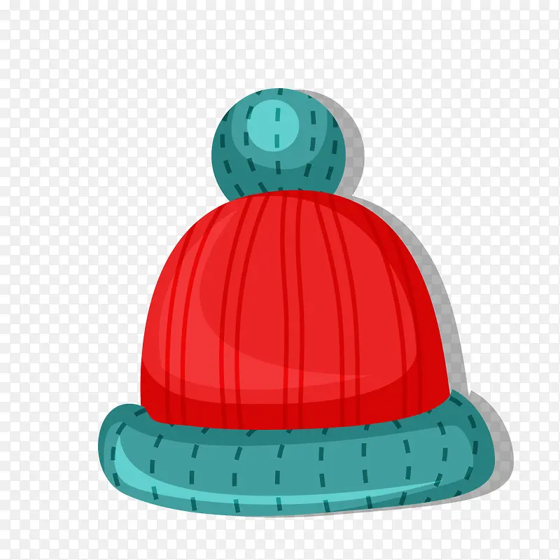 红绿色卡通冬季帽子